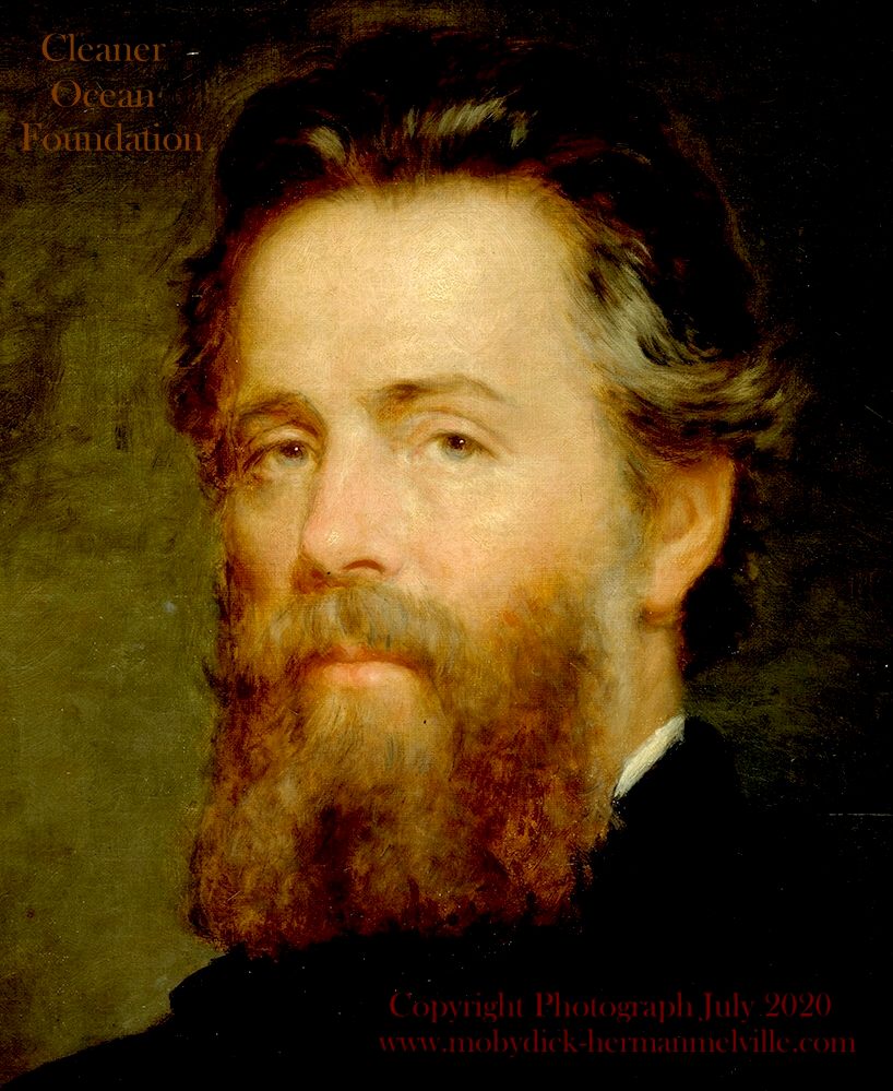 A portrait of Herman Melville in oils, Copyright picture July 2020