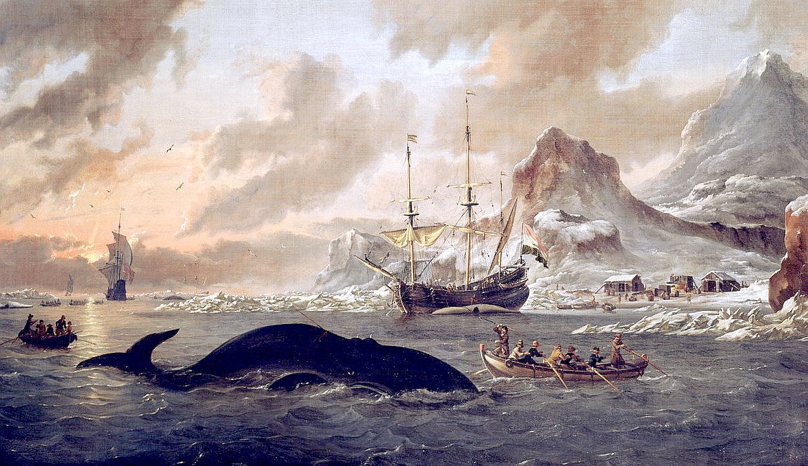 Abraham Storck seascape whalers at Spitsbergen